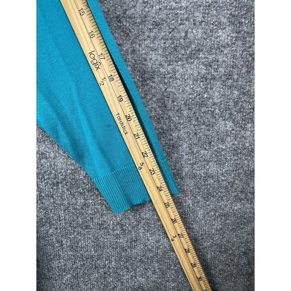 Catherines Women’s Plus Size 3X 26-28W Cardigan Magenta Button Up Teal - Picture 7 of 10